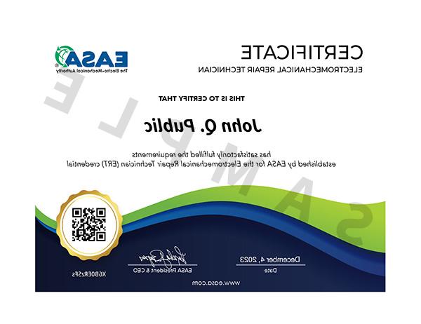 EASA ERT Certificate Program